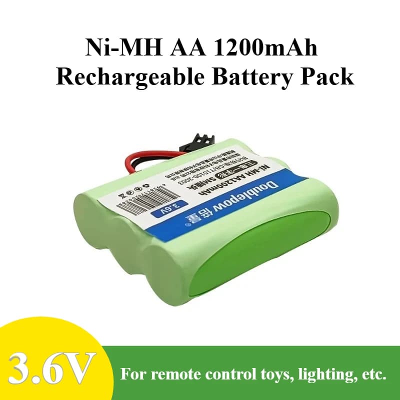 Caricabatterie con spina SM per batteria NiMH da 3,6 V 1200 mAh per giocattoli telecomandati Strutture di sicurezza Batteria ricaricabile Ni-MH AA 3,6 V