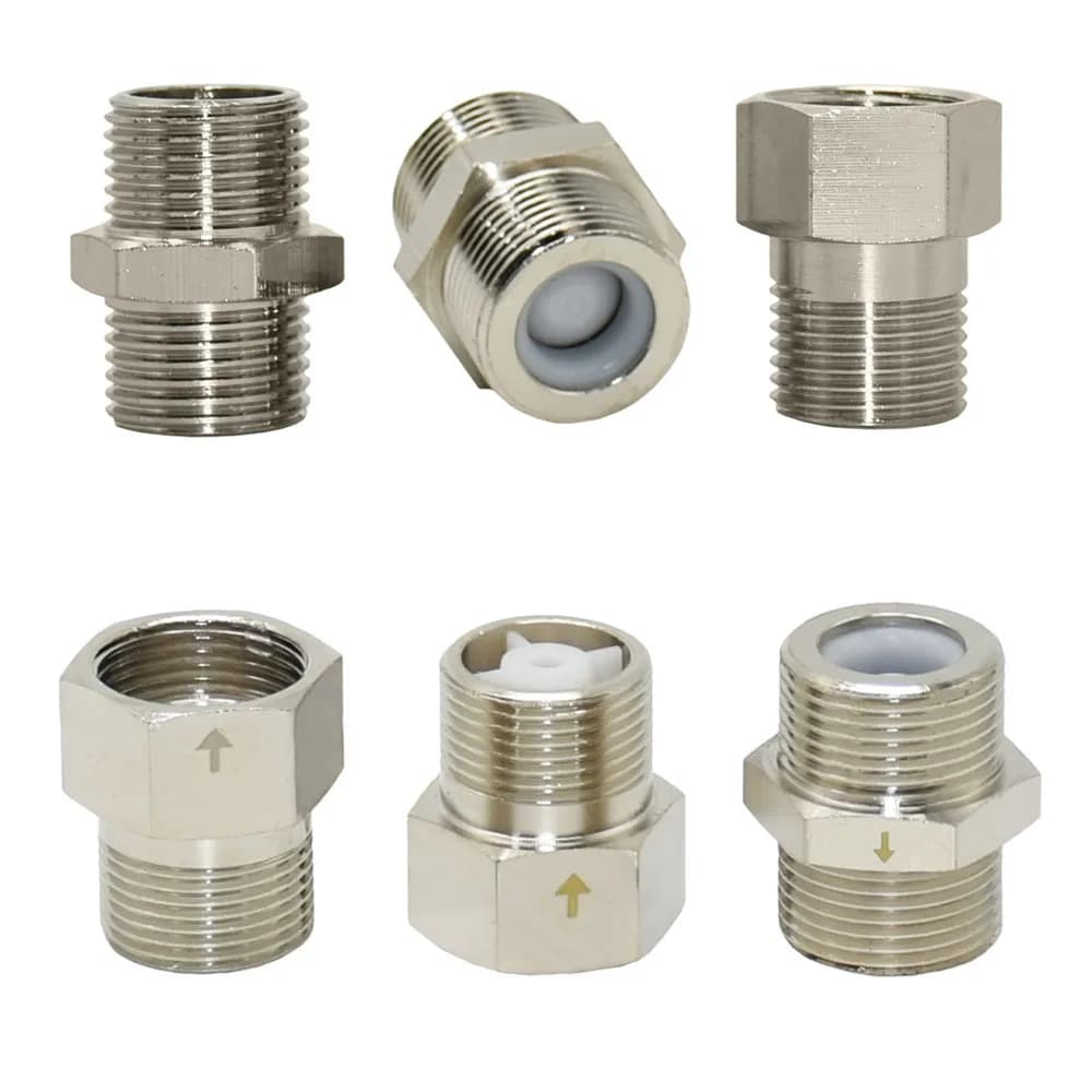 Valvola di ritegno per WC con filettatura maschio femmina da 1/2 "3/4" Valvola unidirezionale in rame Riflusso d'acqua Serbatoio dell'acqua Riscaldatore di acqua Wc