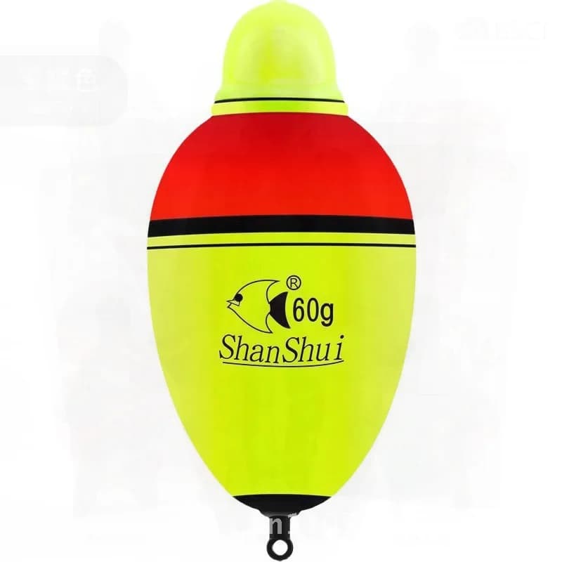 Galleggiante da pesca con giga visiva per pesci con ancoraggio galleggiante in schiuma elettronica con gancio per artiglio di pollo Materiale EVA in giallo Vari pesi