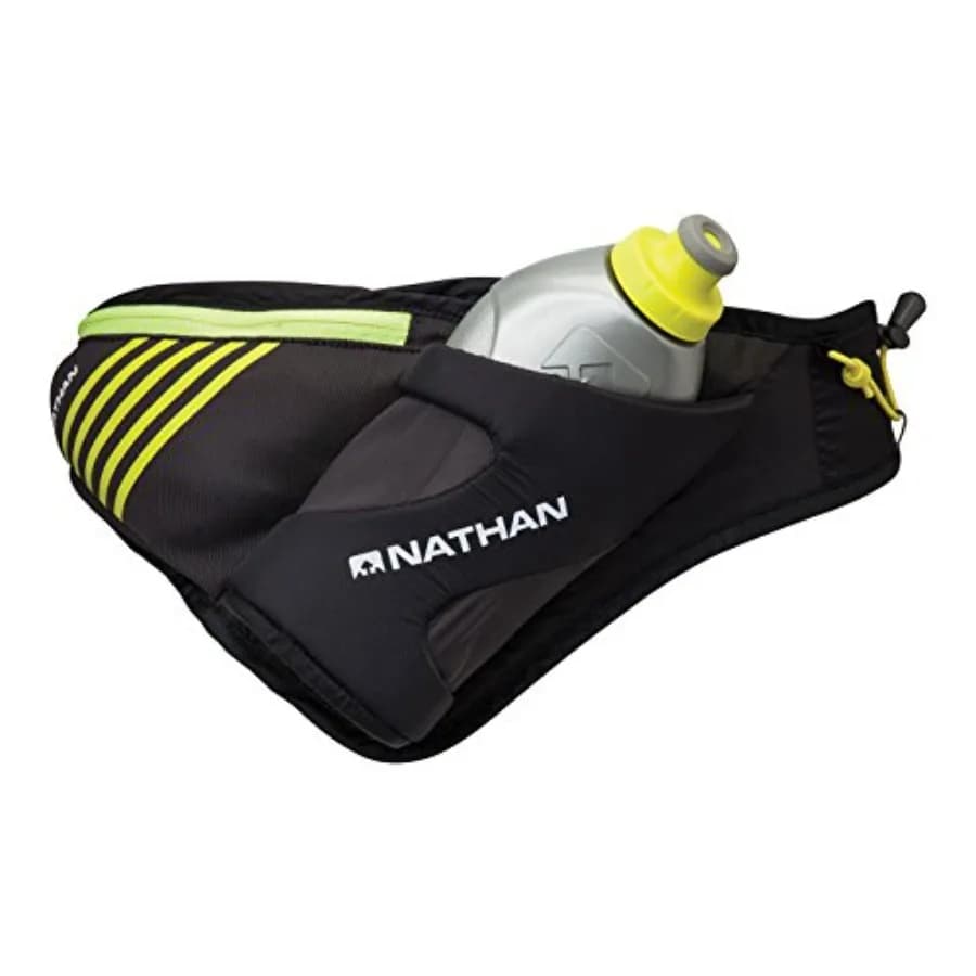 Cintura da corsa Peak Running Hydration con borraccia Speed Draw da 18oz/535 ml, tappo Push/Pull Race, tasca espandibile con cerniera