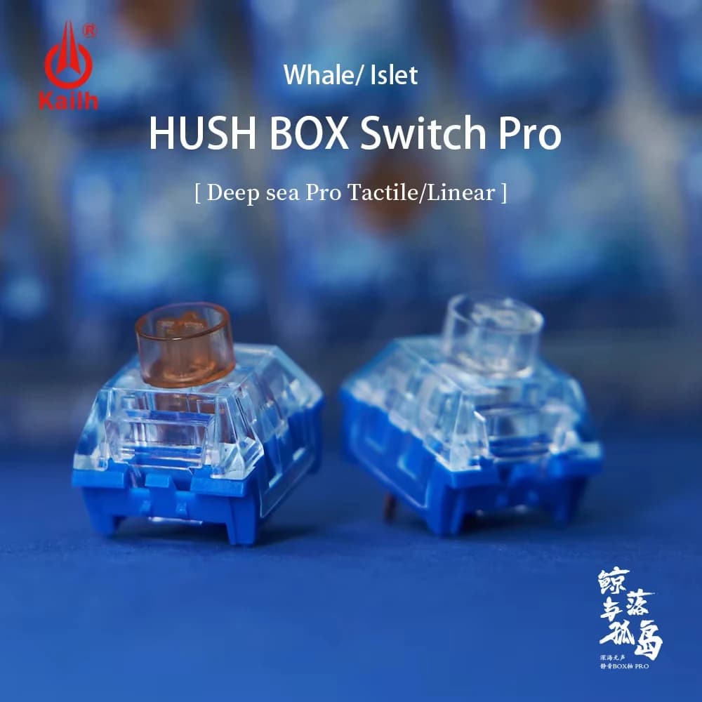 Switch per Tastiera Kailh Deep Sea Silent Pro, Tattile Whale 60g, Lineare Lonely Island 45g, RGB 5 Pin per Tastiera Meccanica Personalizzata