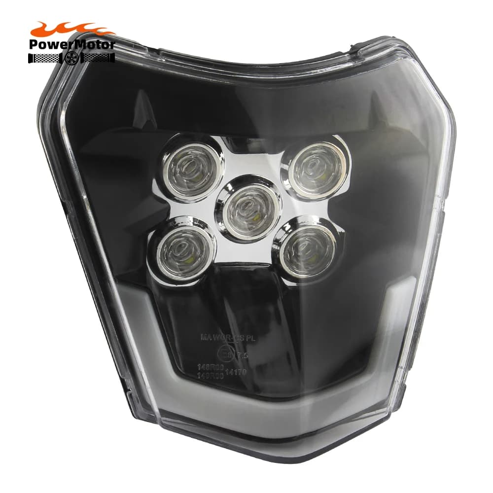 Faro LED per moto per KTM EXC EXCF XC XCF XCW XCFW SX SXF 125 150 250 300 350 450 530 Dirt Bike Enduro E-Mark Motocross