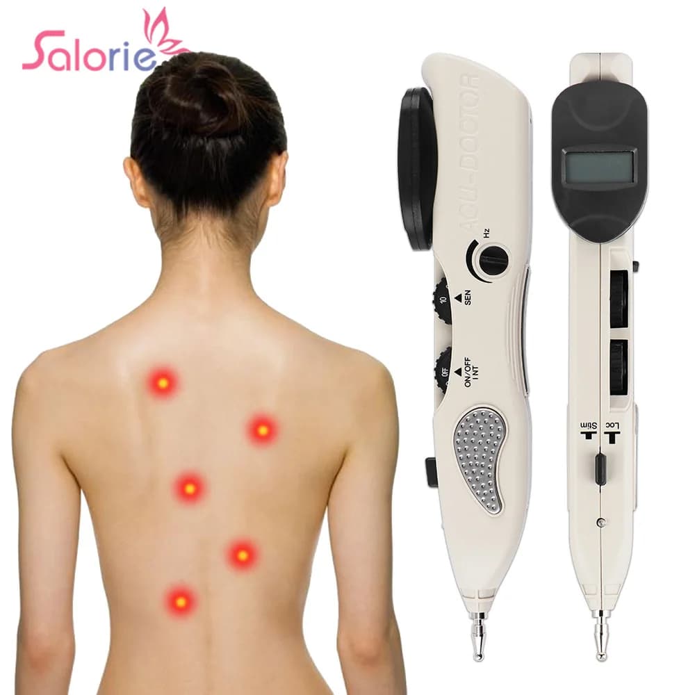 USB Laser Acupuncture Pen Electronic Meridian Point Detector TENS Massage Pen Find Automatic Muscle Stimulator for Typing