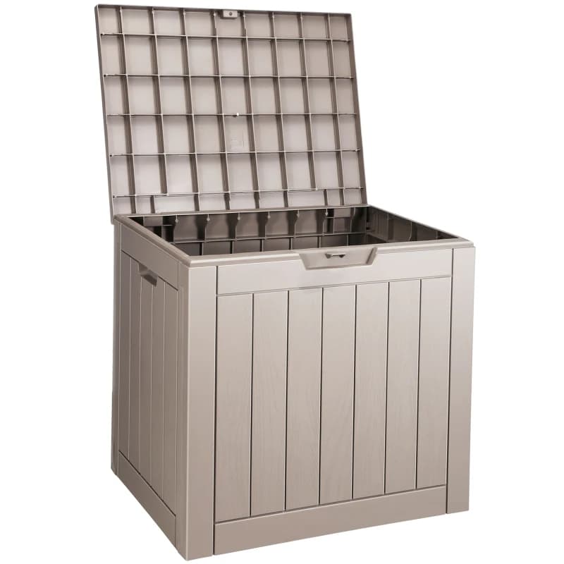Contenitore da Esterno in Resina, Box per Terrazza da 31 Galloni, Organizzatore Impermeabile per Patio