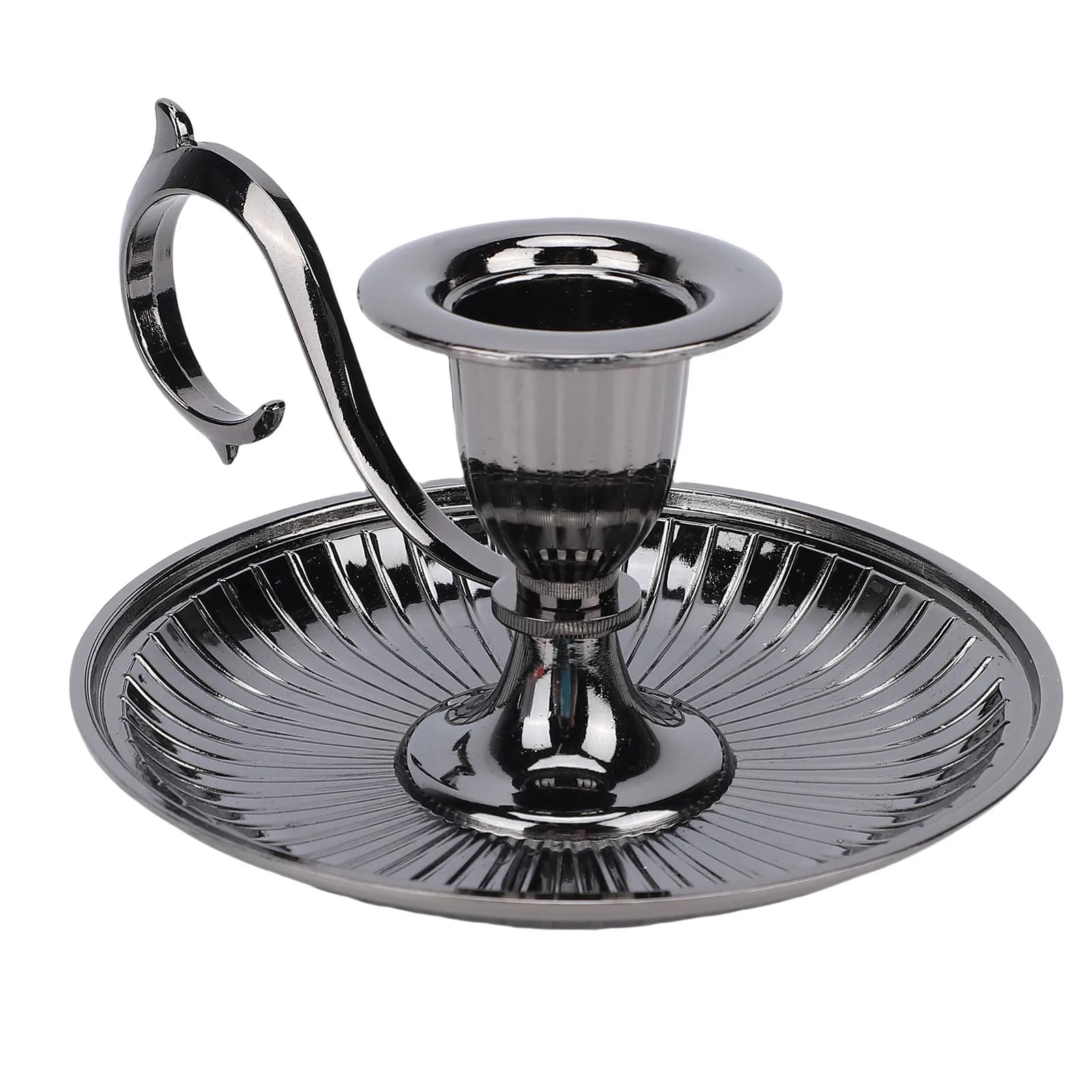 Vintage Metal Candle Holder, Zinc Alloy Candle with Handle for Candles Diameter 2.8 cm, for Weddings and Lunch Tables