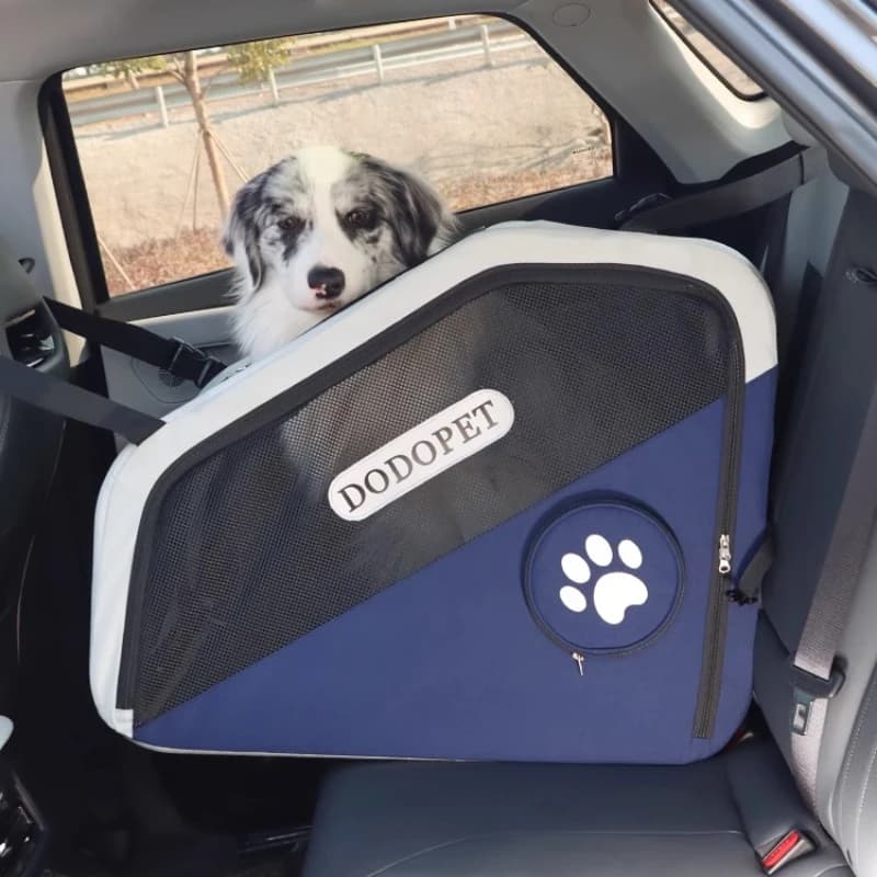 Portaanimale domestico pieghevole per auto, cassa da viaggio antiurto per cani e gatti, cuccia portatile per sedile posteriore con ventilazione, bagagliaio SUV, casa sicura