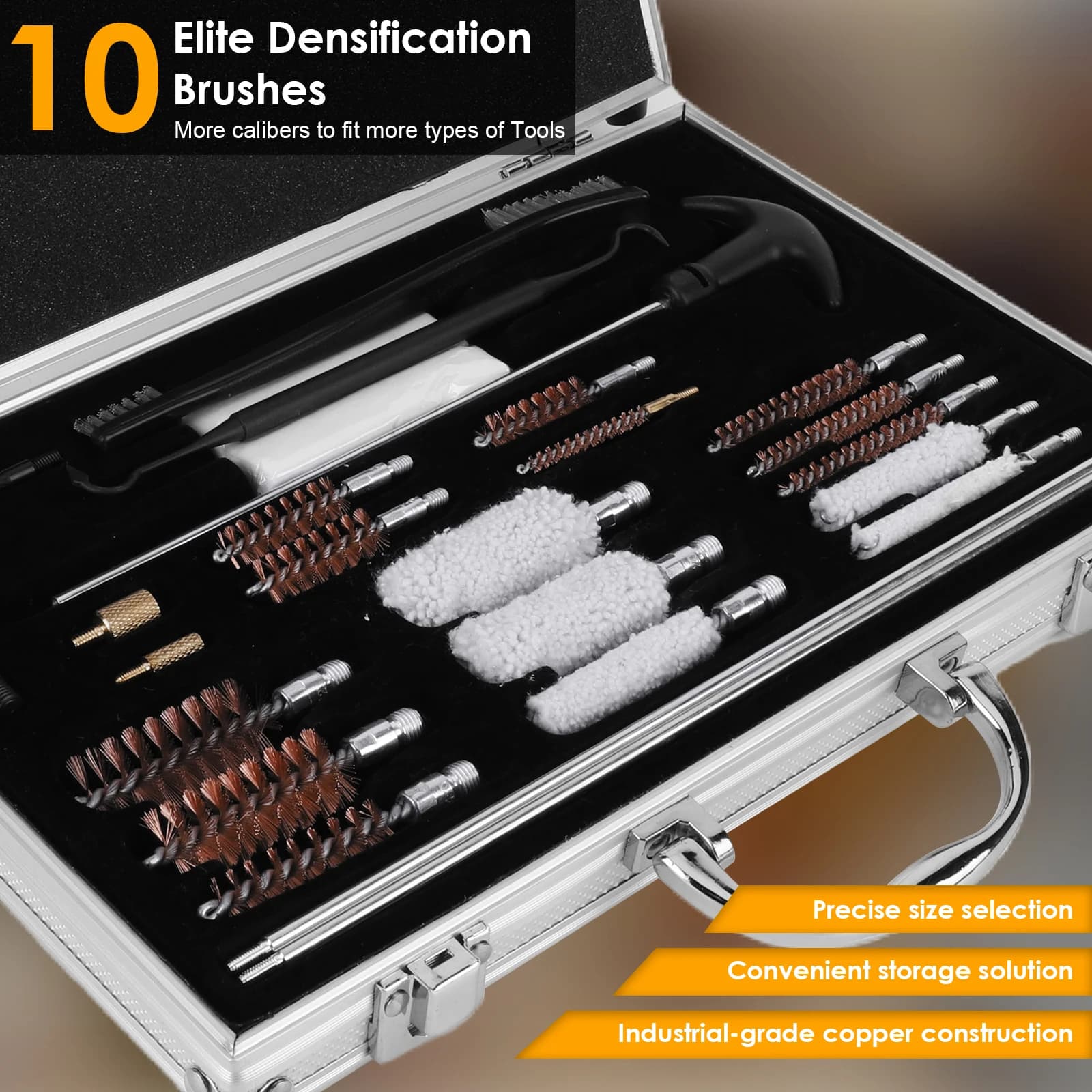 Gun Brush Accessories Gun Barrel Brush Box Set Kit Barrel Brush Tool for Rifle Pistol Handgun Shotgun Cleaning Kit Tool