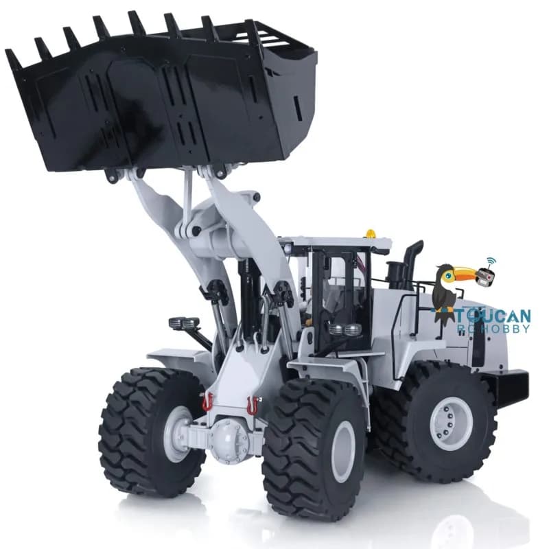 1/14 Hydraulic RC Loader with ESC Motor Servo LED Lights Charger Construction Vehicle Car Model for Adults Collectors