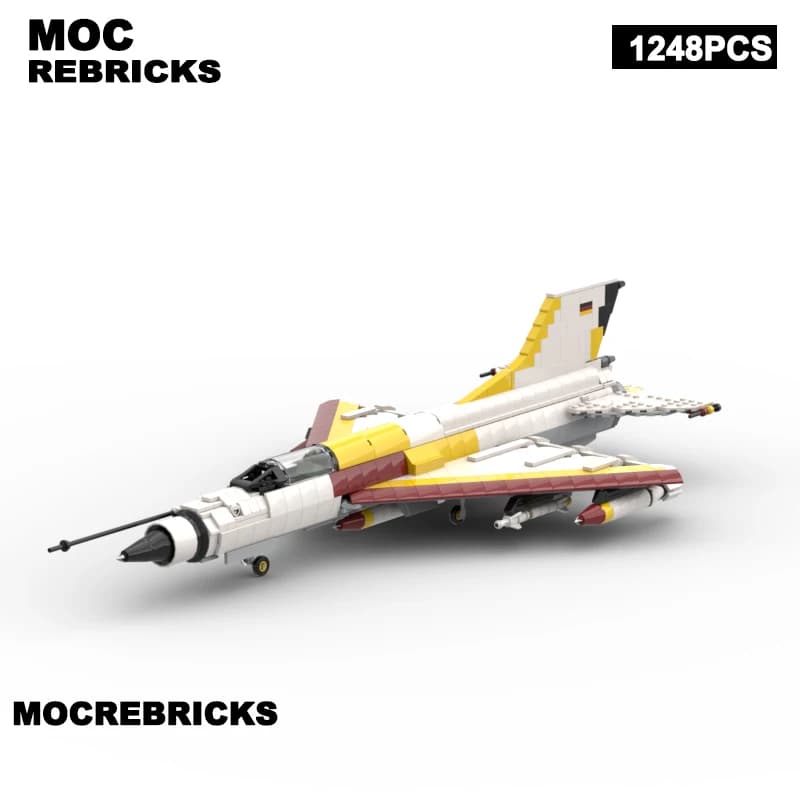 WW II Armi Militari MiG 21 White Shark Rogers Super Fighter MOC Building Blocks Giocattoli Educativi Mattoni Per I Regali Dei Bambini
