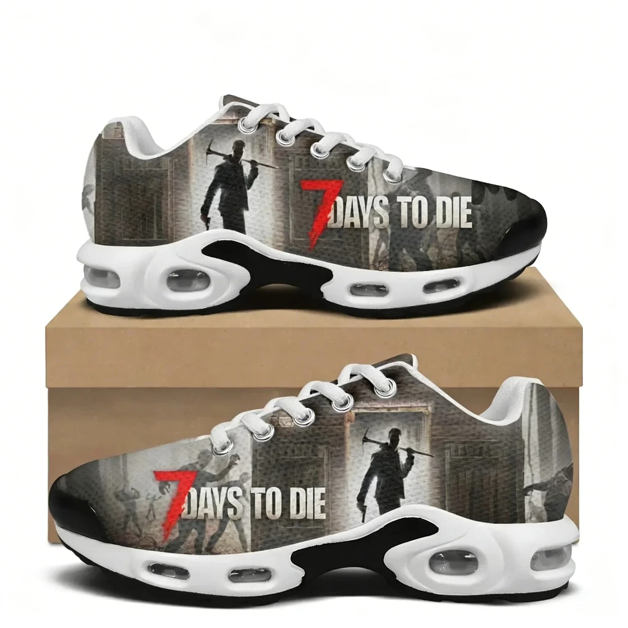 7 Days to Die Air Cushion Sneakers Mens Womens Teenager Lightweight Sports shoes High Quality Custom Leisure Mesh Sneaker