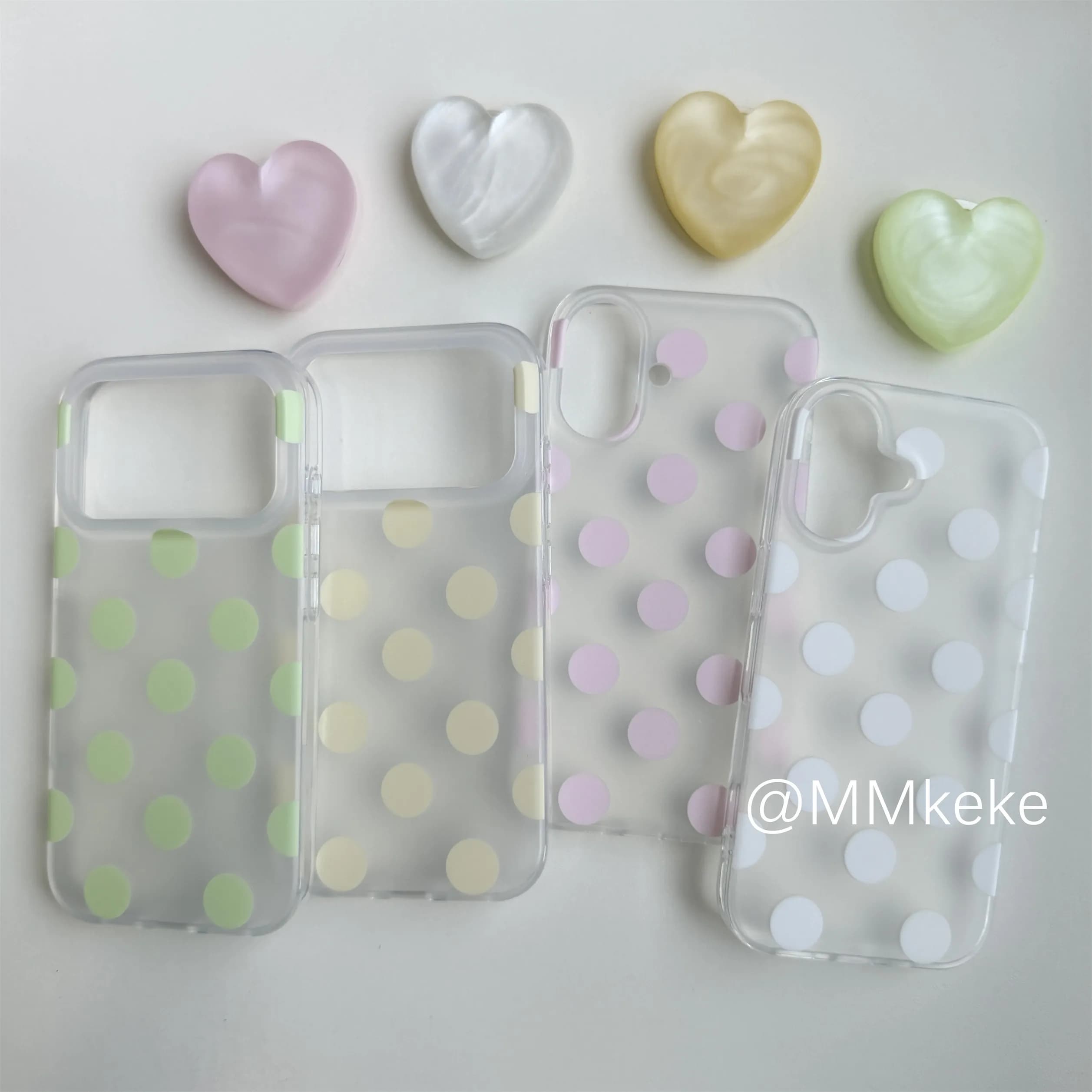 Korea ins Colorful Summer Polka Dots Y2K Matte Phone Case For iPhone 18 11 12 13 14 15 16 17 AIR Pro Max Plus Soft Bumper Cover
