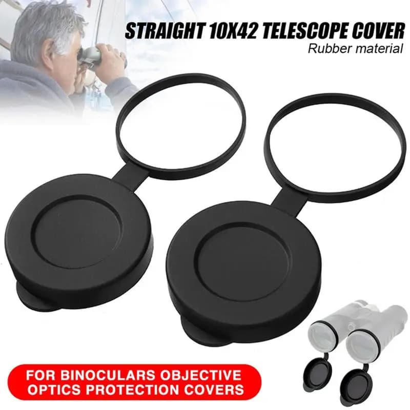 Binocolo da 2 pezzi Tappi protettivi per lenti in gomma per obiettivo Spotting per lenti Telescopio Binocolo Tappi posteriori Copertura antipolvere Copertura in gomma