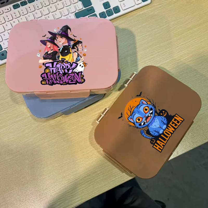 Lunch Box o Demon Hunters, contenitori per alimenti kpop, lunchbox per picnic per studenti, regalo di Halloween in stile anime, viene fornito con posate gratuite