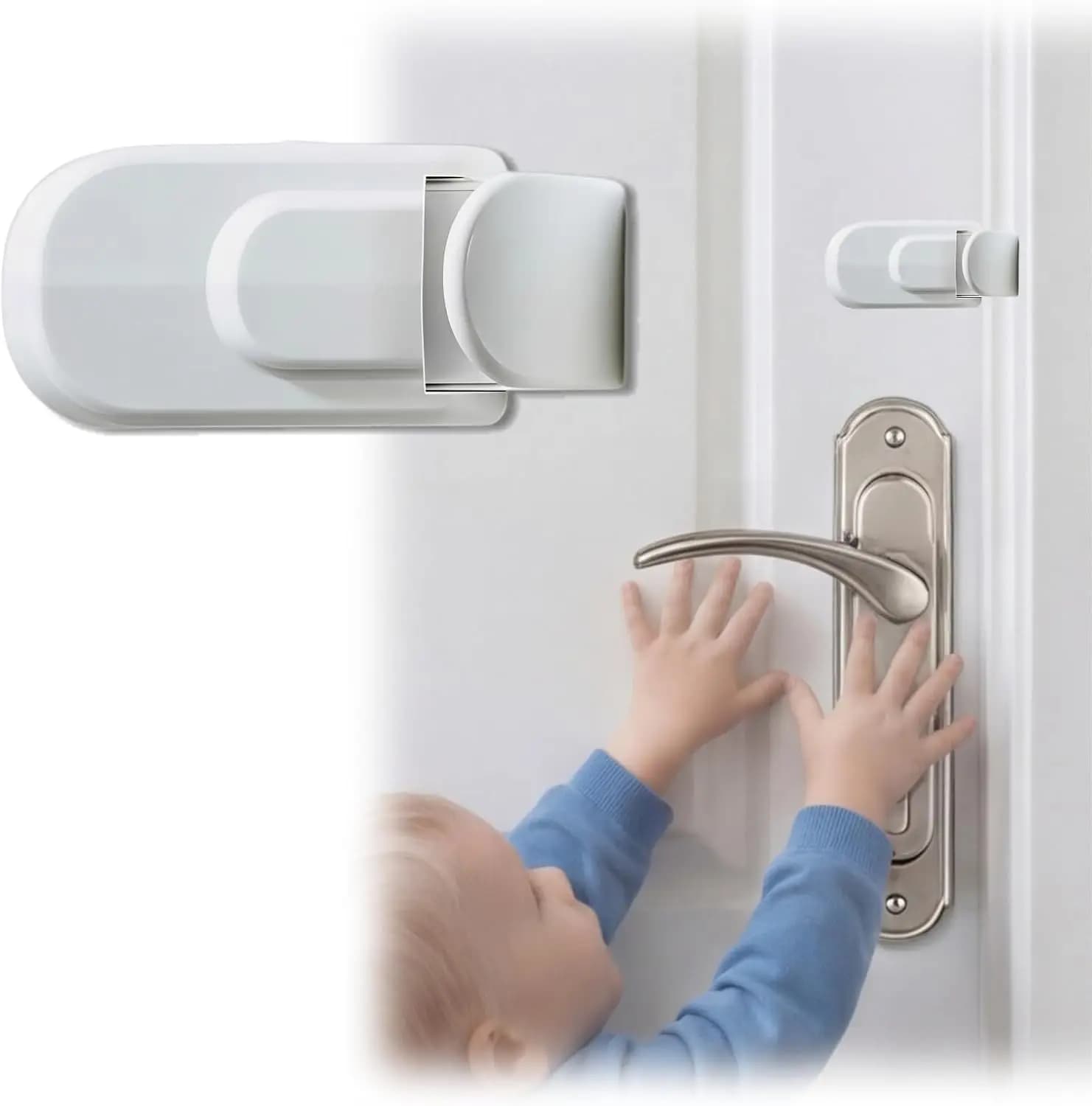 Serratura di Sicurezza per Bambini, Blocco a Scatto per Maniglie e Manopole, Adatto per la Sicurezza di Neonati e Bambini in Casa