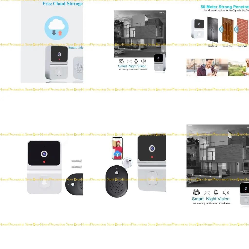 12pd Electronic Wireless Wireless WiFi Video Video Digital Digital Visual Wifi Porte Camera sicurezza Home Talk a due