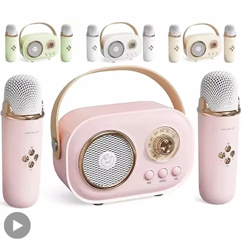 Altoparlante Bluetooth portatile senza fili Karaoke con microfono Radio FM Macchina Mini cassa di risonanza musicale Caixa De Som Piccola colonna Mp3