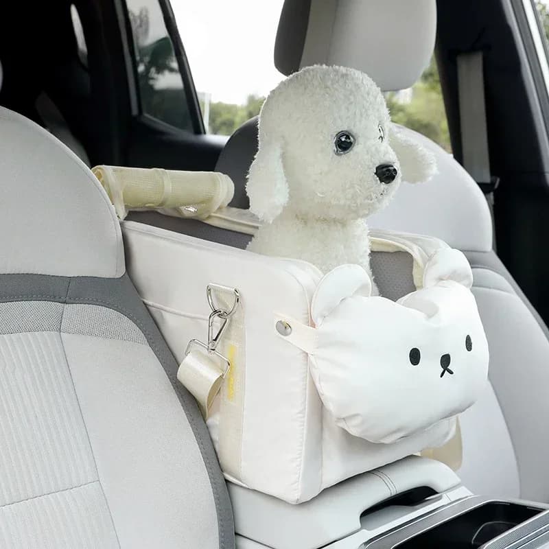 Seggiolino auto per cani da compagnia Sedile rialzato per gatti sul bracciolo Borse da viaggio per cani gatti con cinghia facile da trasportare Porta auto da viaggio