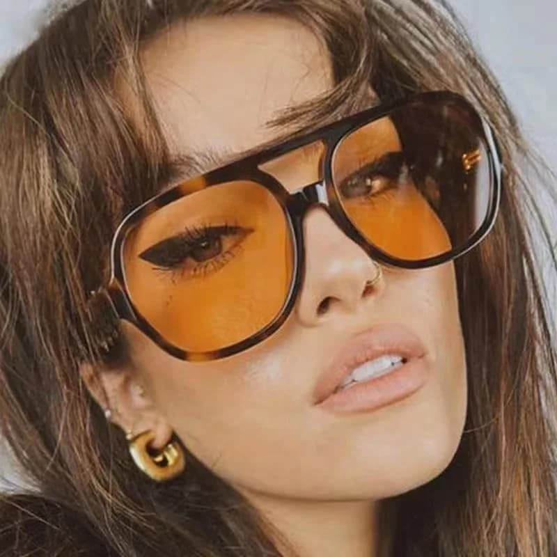 Occhiali da sole rettangolari a doppio raggio donna uomo Vintage Brand Designer Square Luxury occhiali da sole Shades occhiali da sole femminili