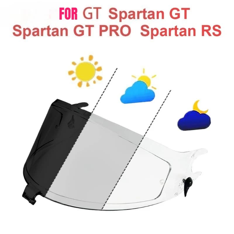 Motorcycle Full Face Helmet Visor Replacement for SPARTAN RS Helmet Visor for SHARK SPARTAN GT / GT PRO