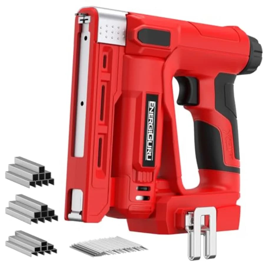 Chiodatrice e Graffatrice 2-in-1 a Batteria 18V, Solo Utensile (Batteria Non Inclusa), Design Leggero, Include 800 Chiodi/Graffette