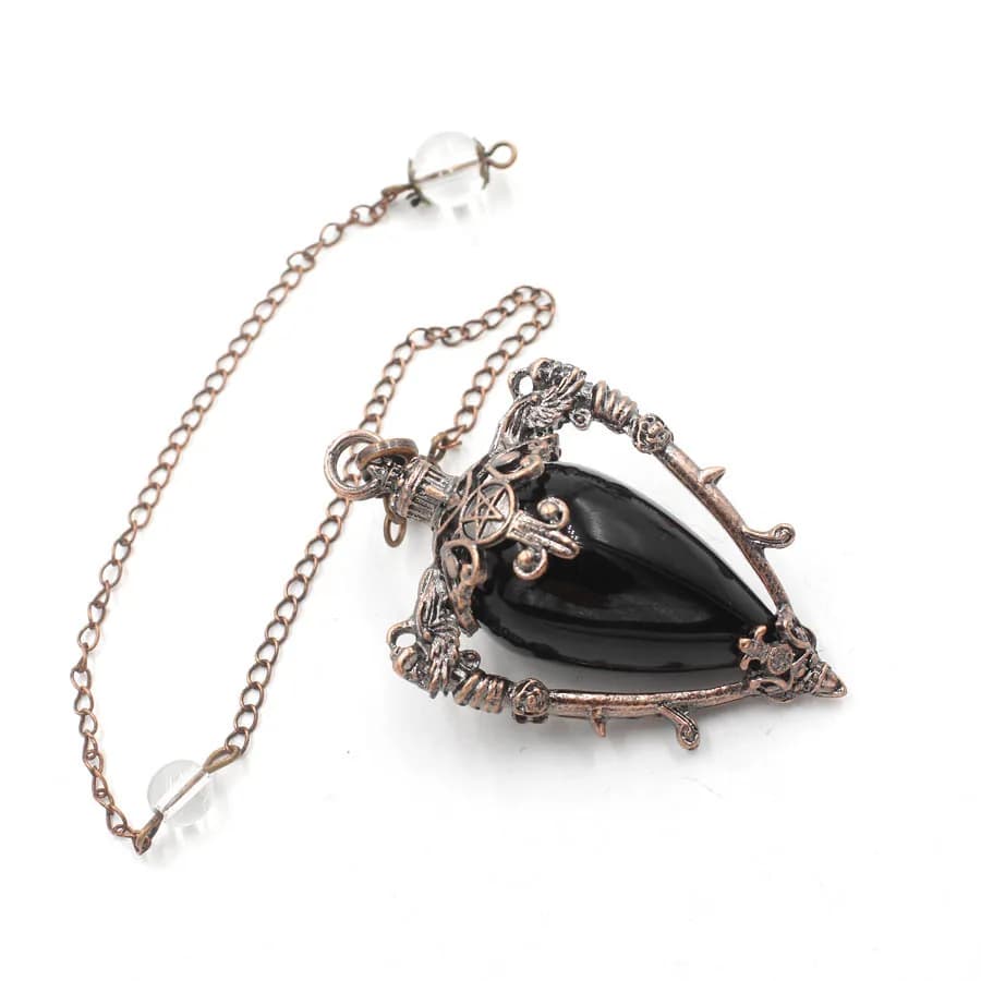 Big Natural Stone Pendant Crystal Pendulums Divination Black Obsidian Amethysts Lapis Pink Quartz Reiki Spiritual Pendulo X210