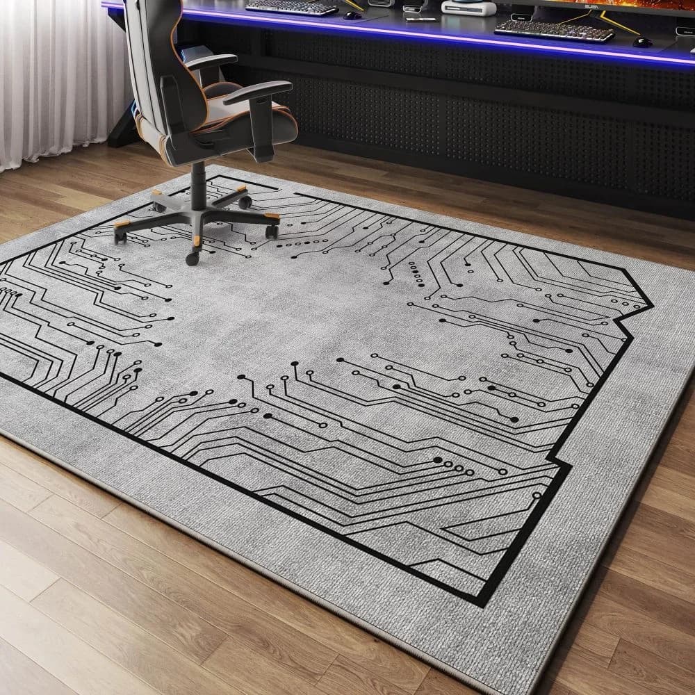Tappeto VIKAMA di Lusso per Sala Giochi, Silenzioso per Camera da Letto e Ufficio, Tappetino Antiscivolo per Dormitorio Maschile e Decorazione Domestica