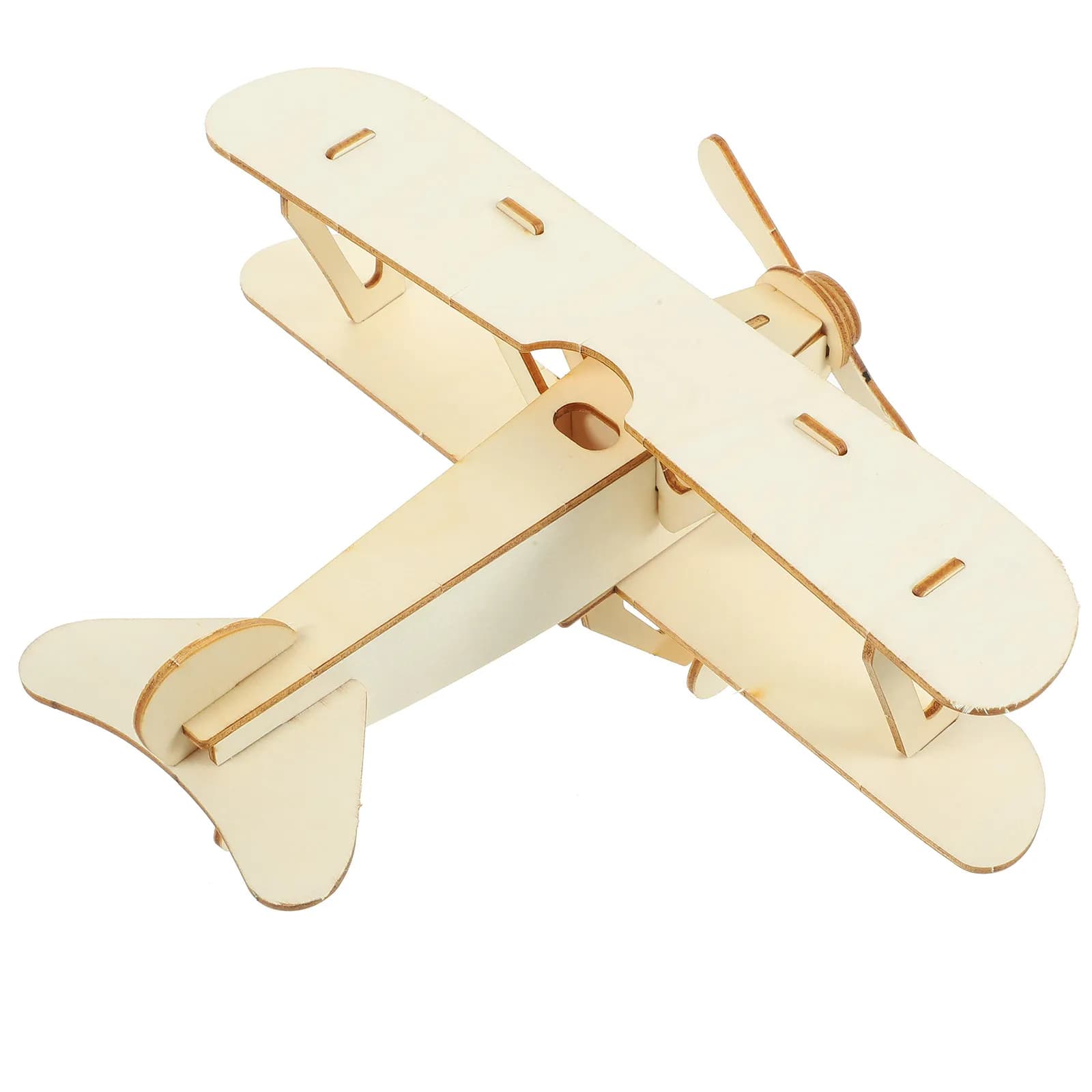 Kit Aereo 3D in Legno Fai-da-Te, da Assemblare e Dipingere, per Sviluppare l'Immaginazione e le Abilità Manuali dei Bambini, Regalo Educativo