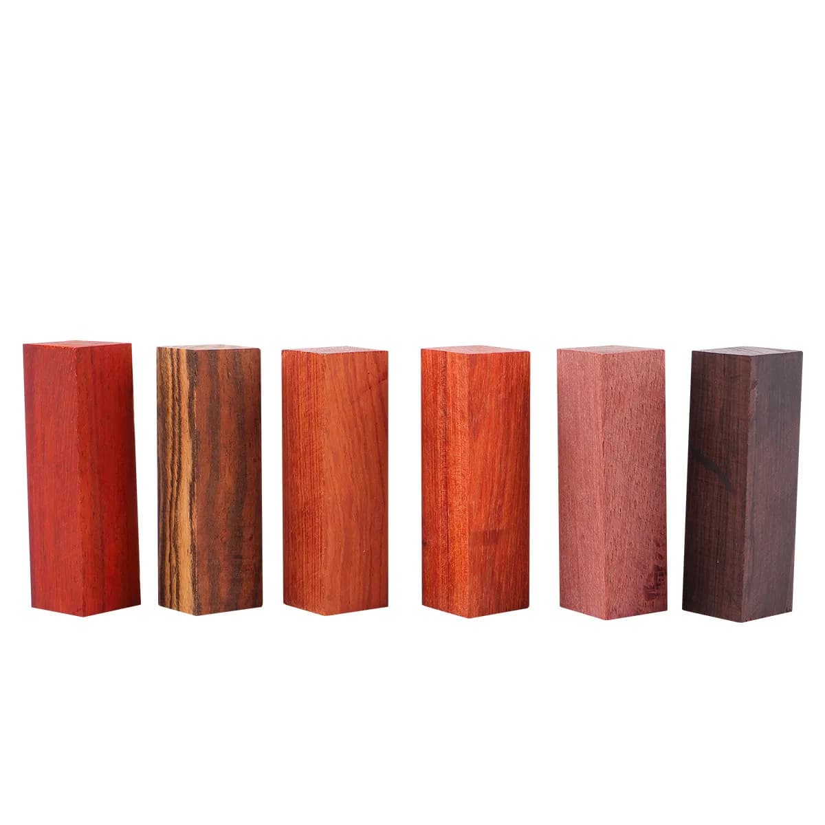 6Pcs Wooden Pen Blank High Quality Sturdy Timber Material for DIY Pen Making Wood Turning Craft Unfinished Solid Wood Block