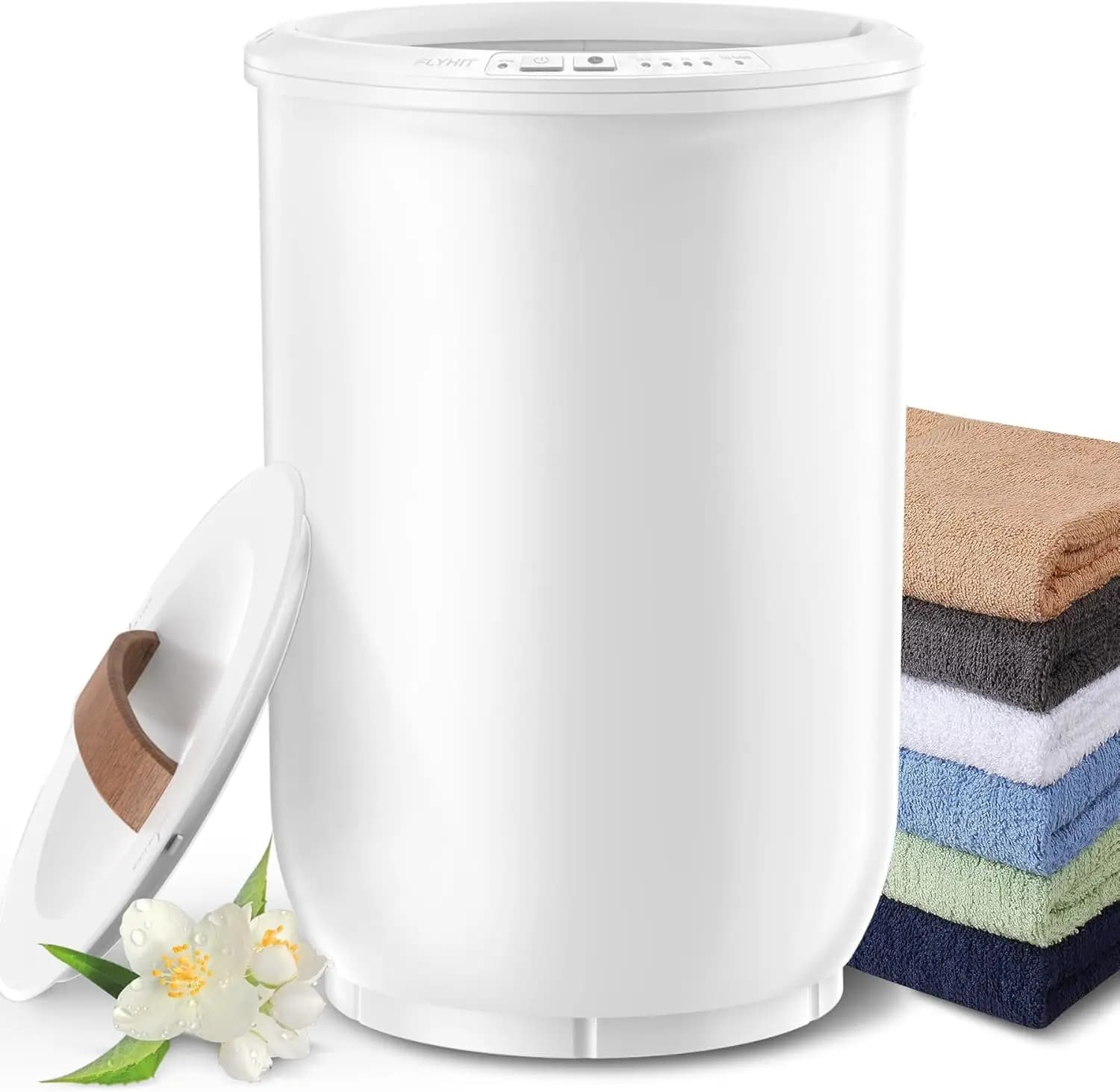 Scaldasalviette grande per bagno - Contiene fino a due asciugamani, accappatoi, coperte di dimensioni extra large (40"X70"), ideale come regalo per la mamma, bianco