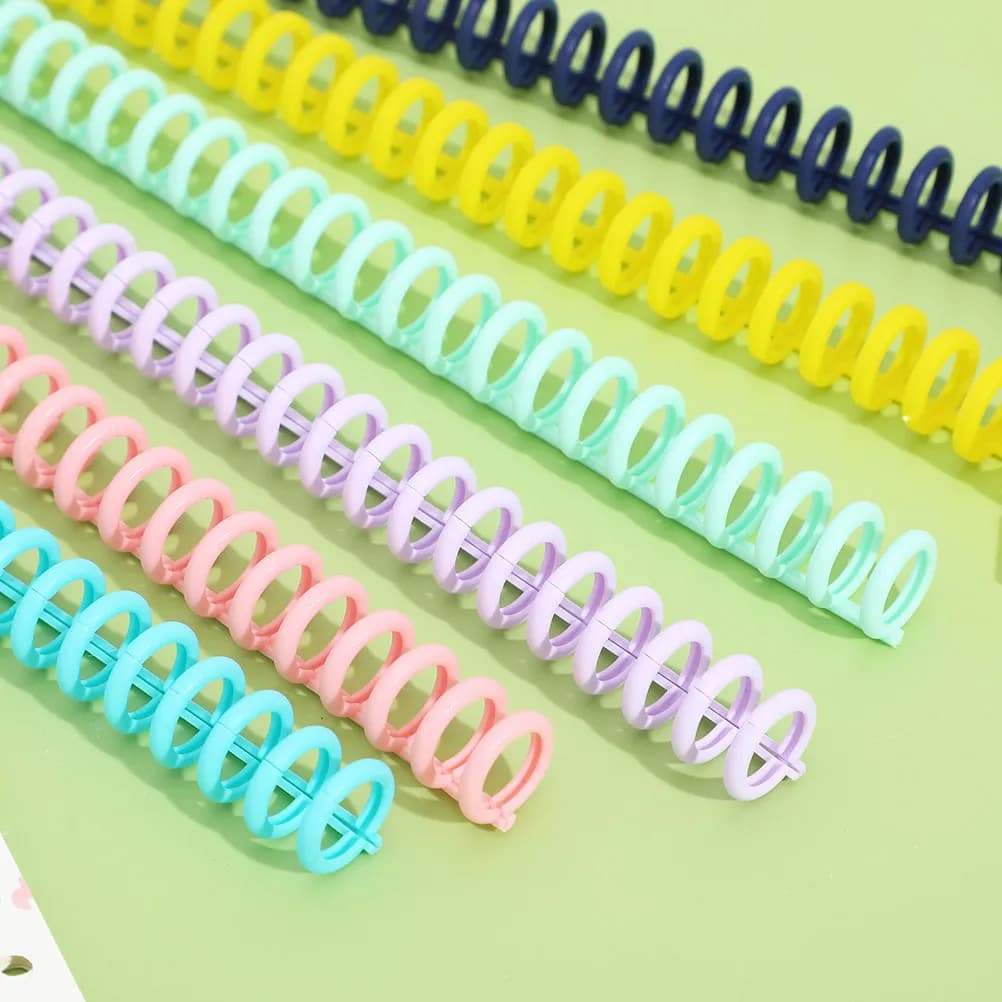 30 Pezzi Spine di Rilegatura in Plastica a 30 Fori per Quaderni, Agende e Raccoglitori Fai-da-te, Compatibili con Rilegature a Spirale