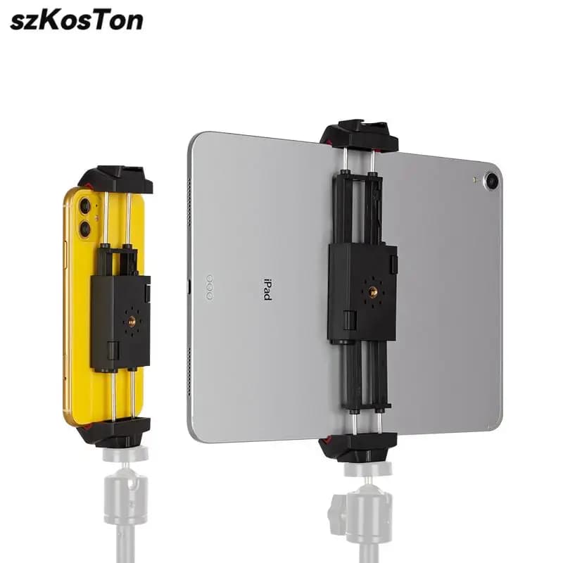 Tablet per treppiede per telefono cellulare supporto per treppiede con adattatore per treppiede per scarpe fredde per iPhone iPad Samsung Vlog Video Live