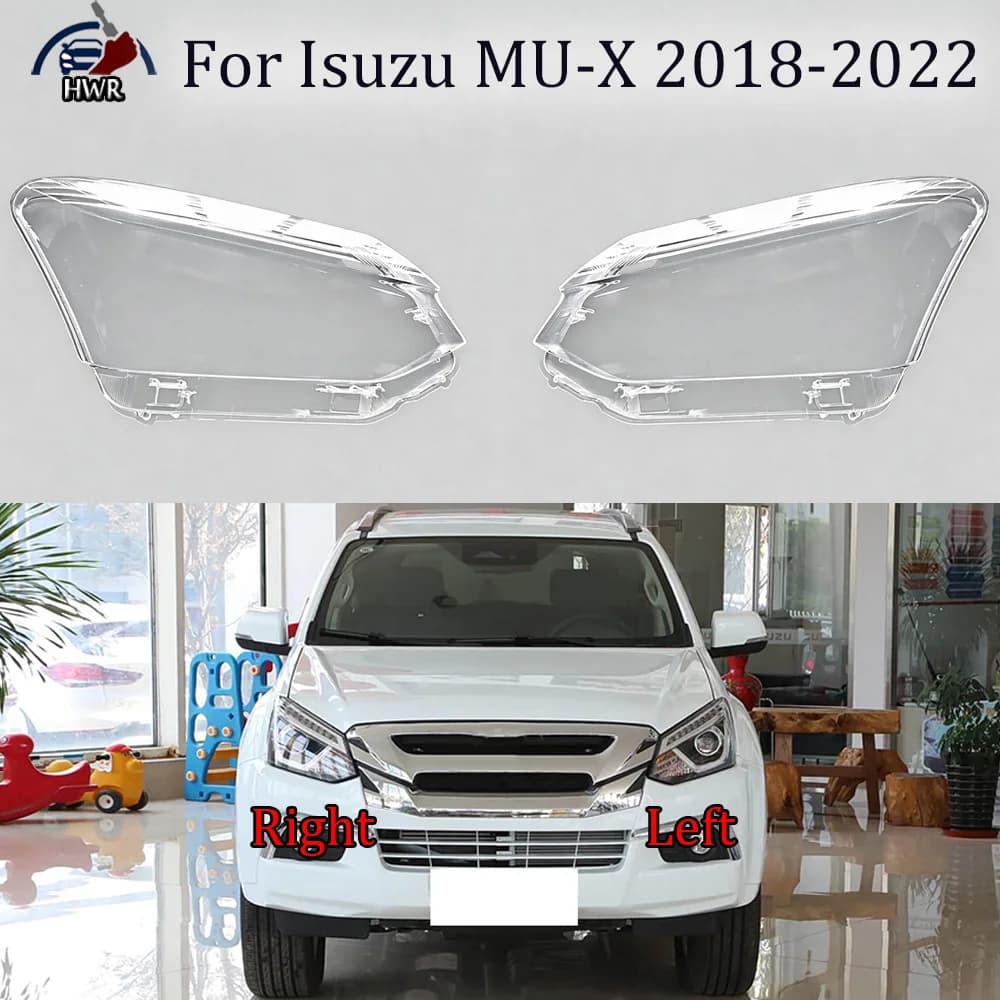 For Isuzu 2018 2019 2020-2022 MU-X Headlight Cover Headlamp Shell Transparent Lampshade Case Plexiglass Replace Original Lens