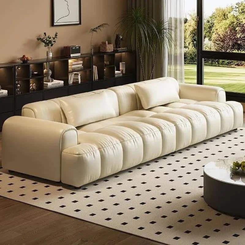 Sofa tofu block fabric sofa small apartment living room