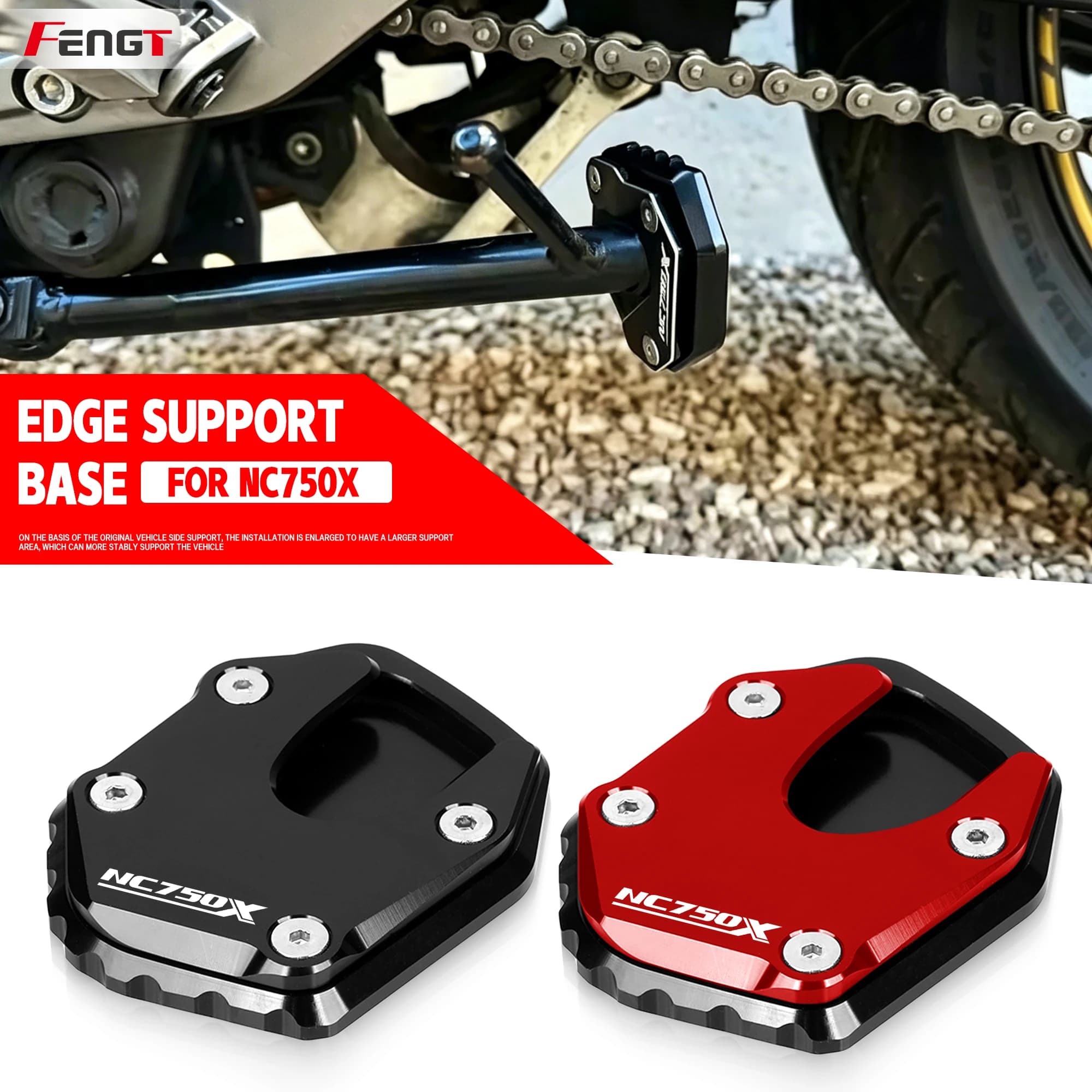 Per HONDA NC750X 2021-2026 NC 750X NC750 X Piastra di estensione cavalletto laterale CNC per moto