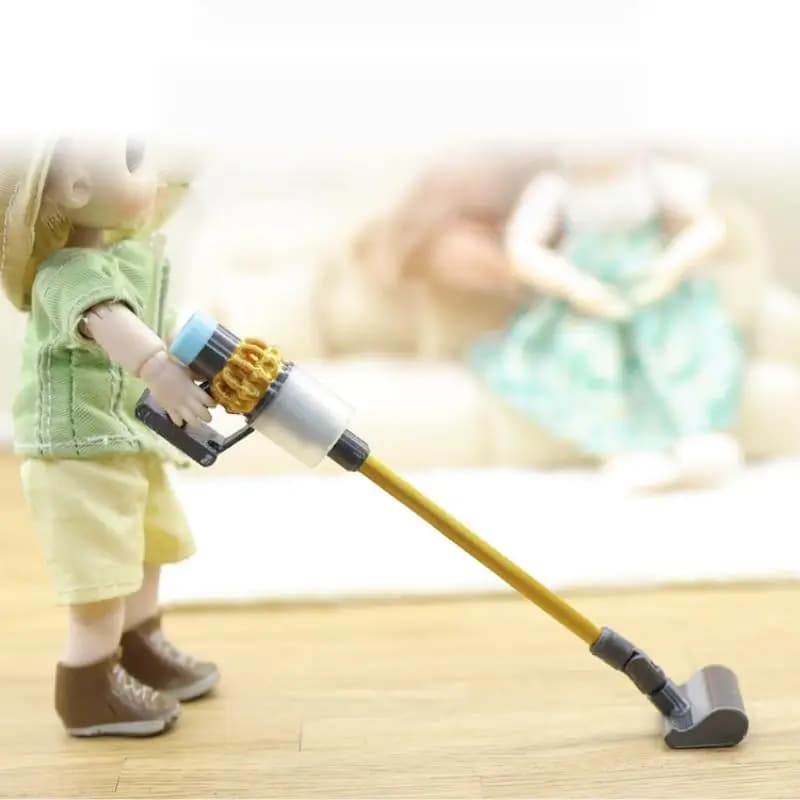 1Pcs Mini Simulation Wireless Handheld Vacuum Cleaner Dollhouse Model Home Scene Decor Doll Accessories Toys