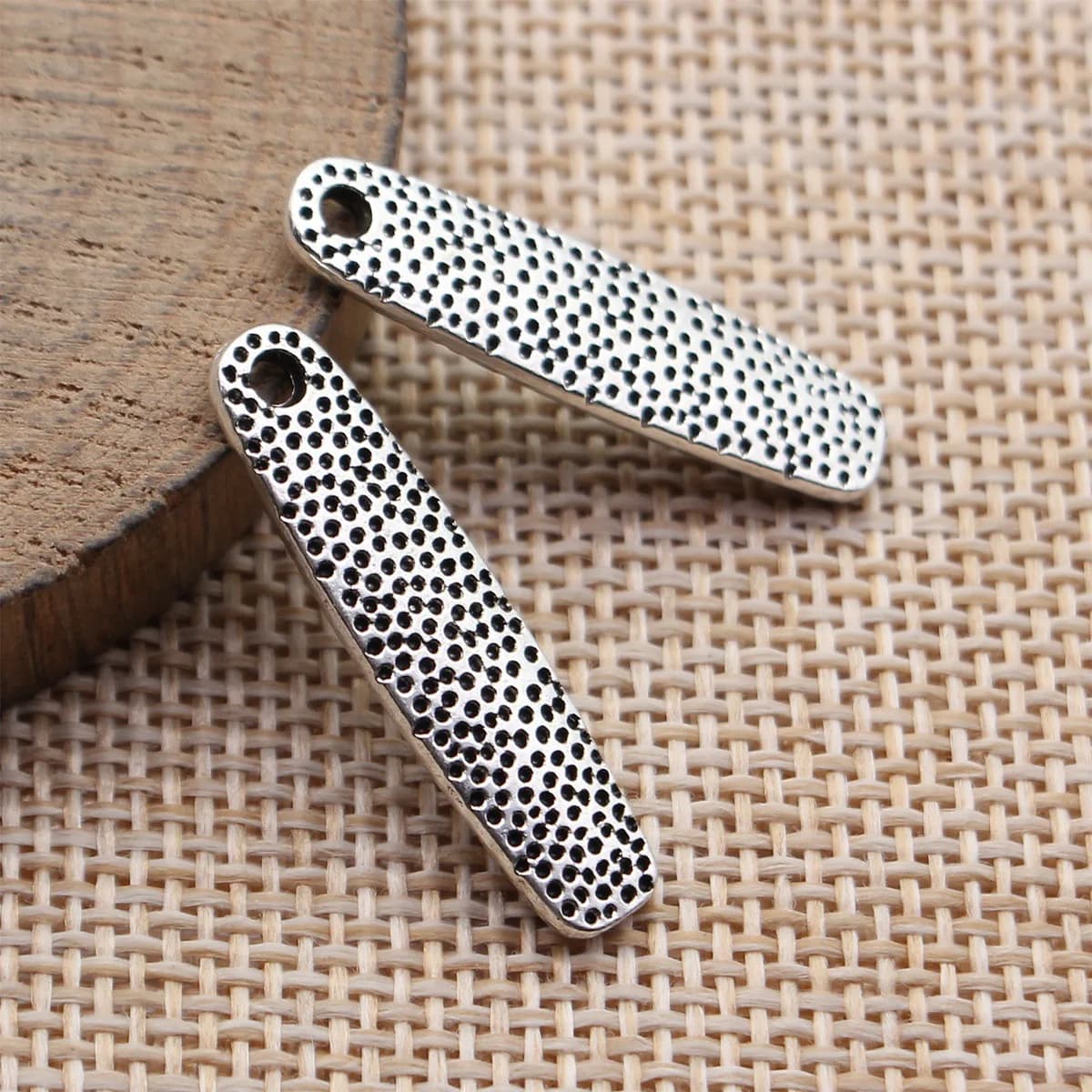 Wind Chime Hammered Teardrop Bar Charms Long Drop Pendants DIY Ornament Earring Findings For Jewelry Making Charm