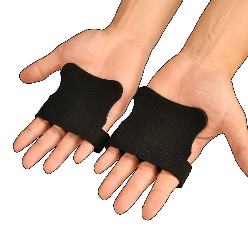 2 Guanti in Pelle per Sollevamento Pesi, Protezione del Palmo per Uomini e Donne, Impugnature per Fitness e Palestra, per Trazioni e Allenamento con Pesi