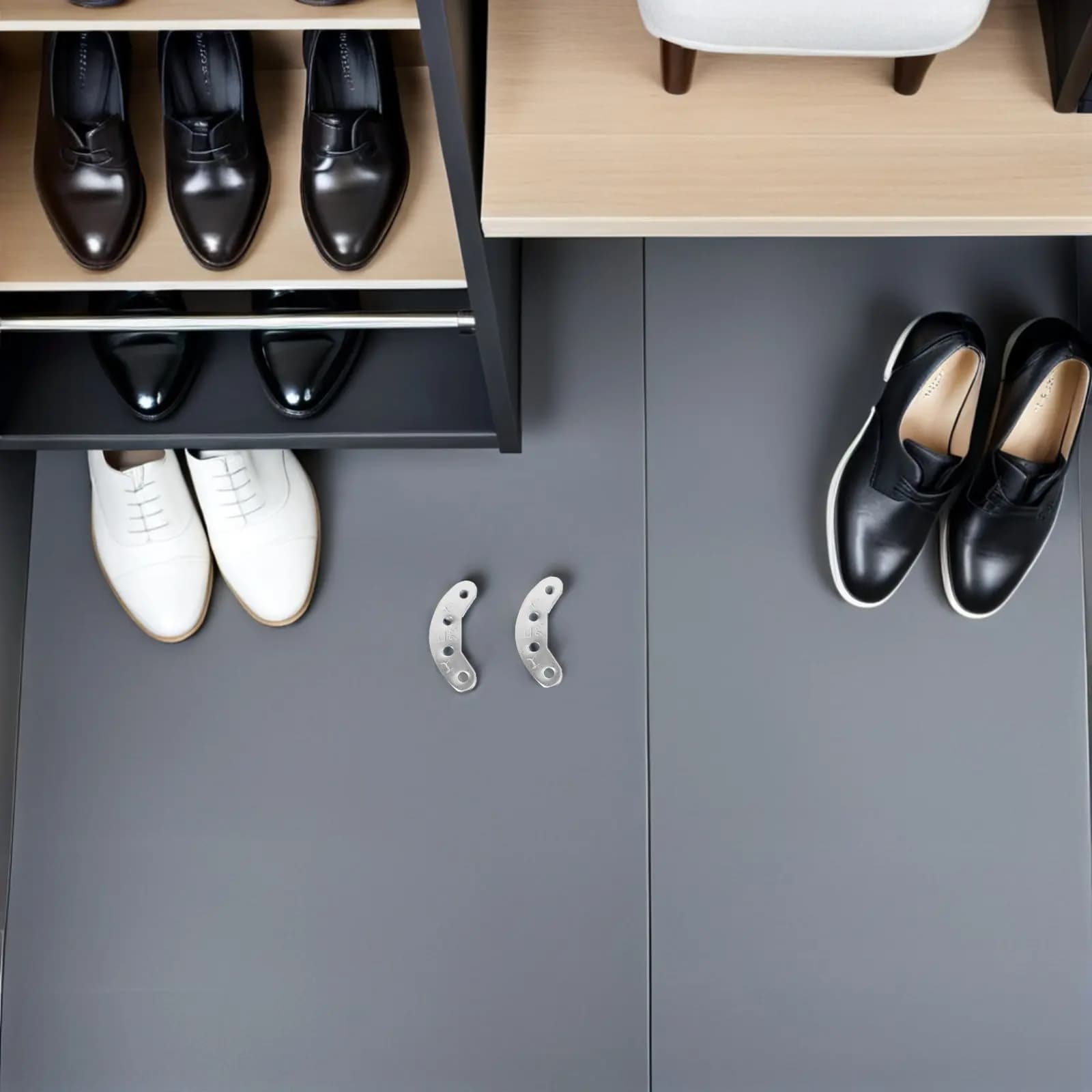 4 Paia di Piastre per Tacchi di Scarpe da Uomo, Cuscinetti di Riparazione in Ferro, Assorbimento degli Urti, Suole Antiscivolo, Accessori di Ricambio per Stivali
