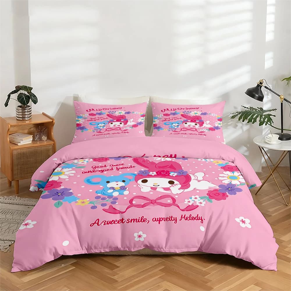 Set di biancheria da letto con stampa digitale ad alta definizione in 3 pezzi, set copripiumino con motivo Melody, set copripiumino con motivo floreale grande, include 1 copripiumino + 2 federe, adatto per camera da letto, camera degli ospiti, decorazioni per la casa, copripiumino + federa in fibra di poliestere, biancheria da letto ultra morbida, tessuto spesso, adatto a tutte le stagioni, lavabile in lavatrice
