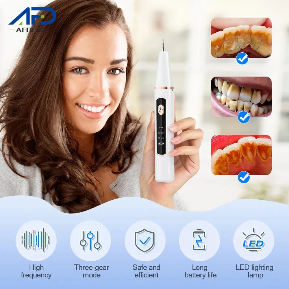 Electric Dentale Tartarus Removing Dente Stone Removal for Ultrasonic Tooth Whitening Denties Detergent Tooth Plate Scaler Hygiene Oral