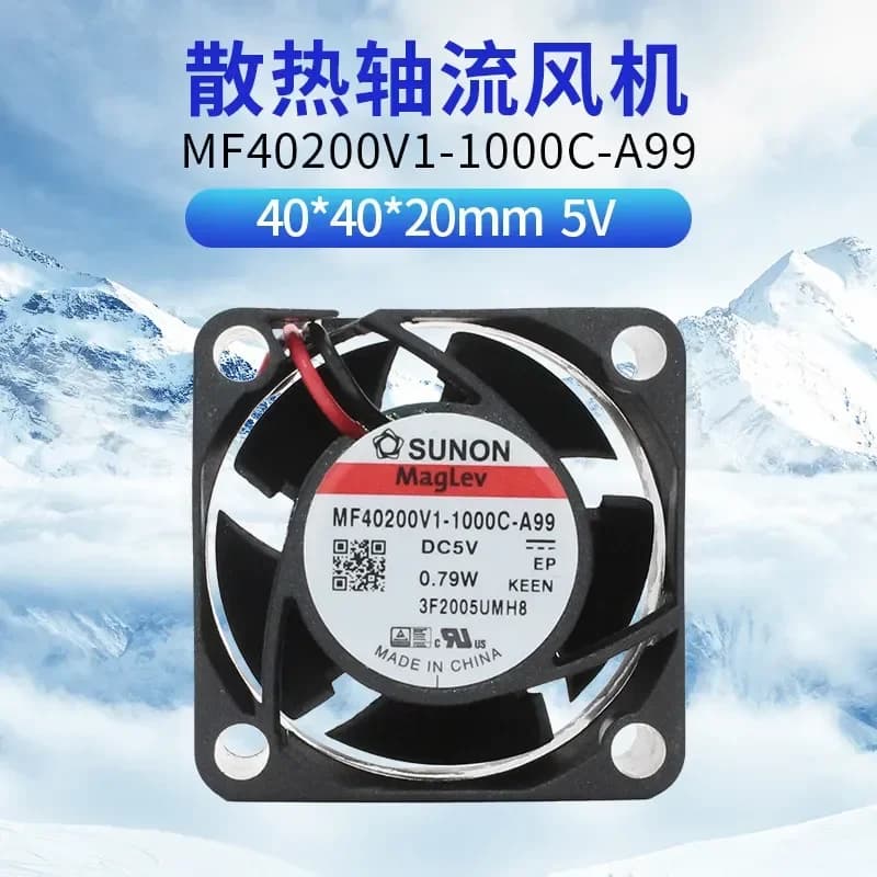 Original MF40200V1-1000C-A99 5V 0.79W SUONO Built-in 4020 4cm Cooling Fan for Electronic Devices