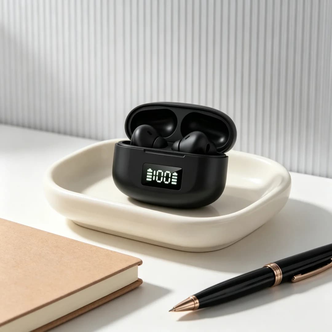 Auricolari Bluetooth wireless con display digitale, controllo touch, cancellazione del rumore, durata ultra lunga, per tutti gli smartphone