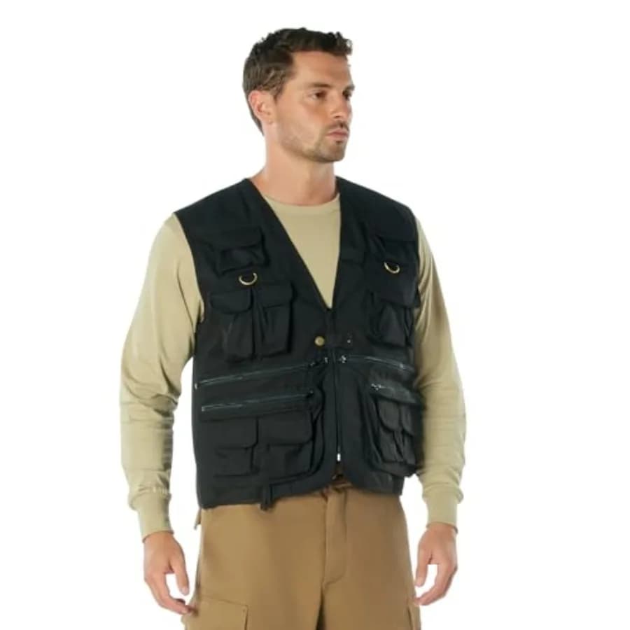 Gilet da Viaggio Rothco Uncle Milty - Giacca con 17 Tasche Cargo per Pesca e Campeggio all'Aperto
