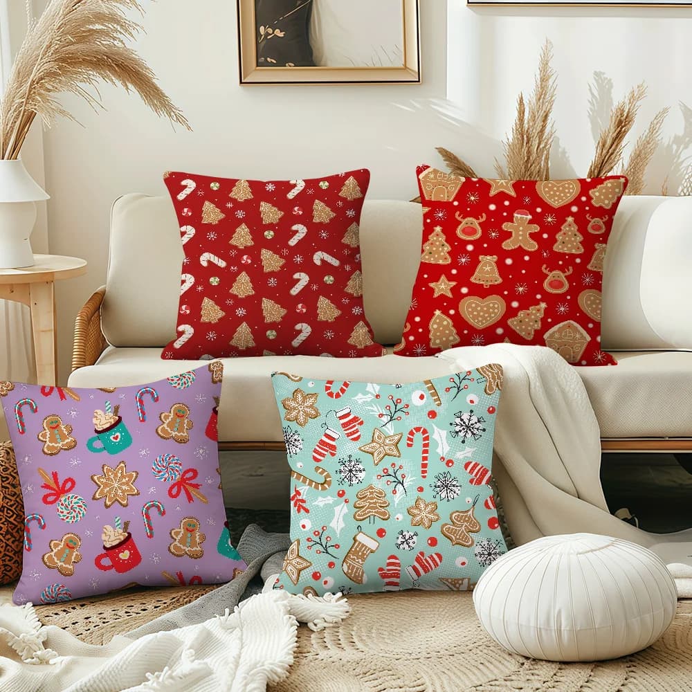 Christmas Cartoon tree cute cushion cover Pillow Cover Decoration Room Home Sofa living Office Car Nordic Simplicity