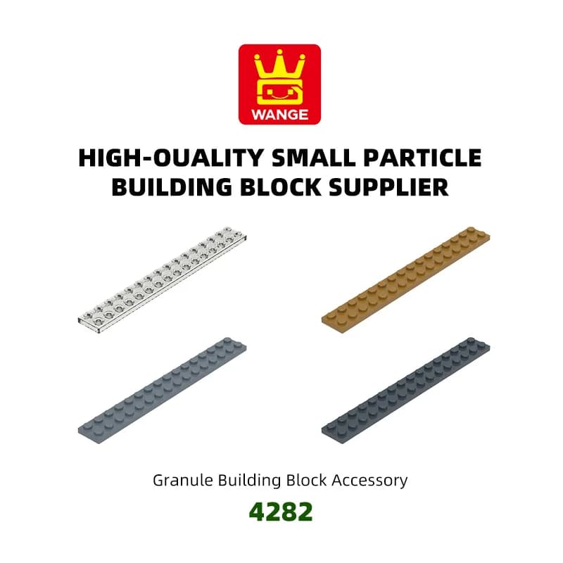 WANGE 20Pcs/Lot 4282 Short 2*16 Holes Block Moc Color Accessories Compatible With Brick DIY Children's Toy Assembly Gift Box