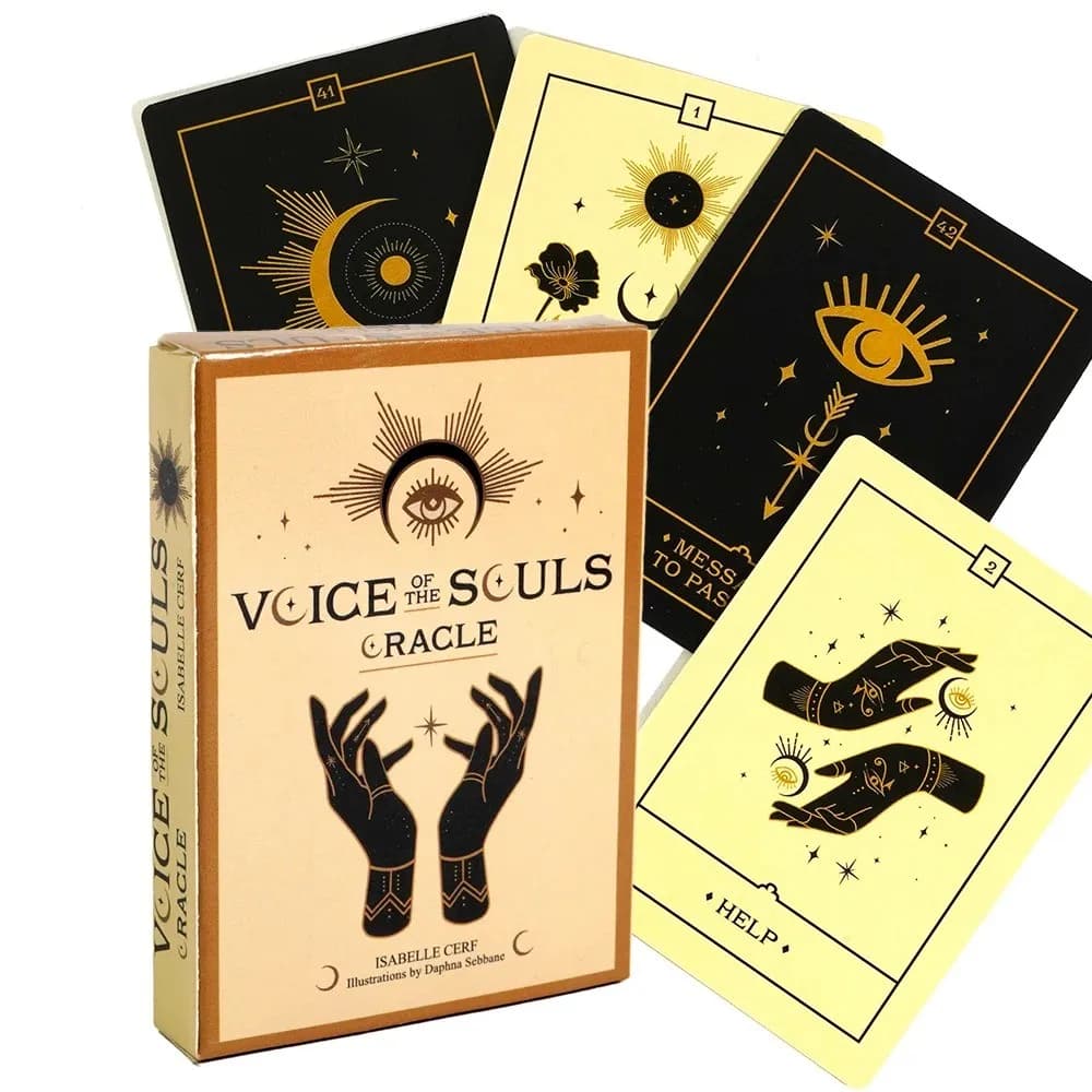 Tarot Board Voice of the Souls Carte Oracolo Mazzo di Carte per Divinazione Edizione Inglese Tarot Board 44 Carte a Colori Completi Giochi per Feste