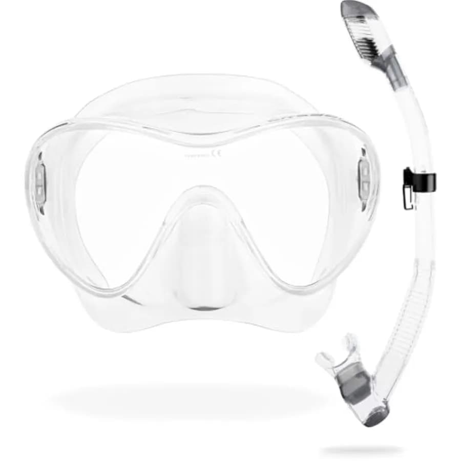 Kit per Immersioni Subacquee e Snorkeling - Maschera per Apnea e Boccaglio Asciutto - F1 e Supernova Dry: Progettato in Italia