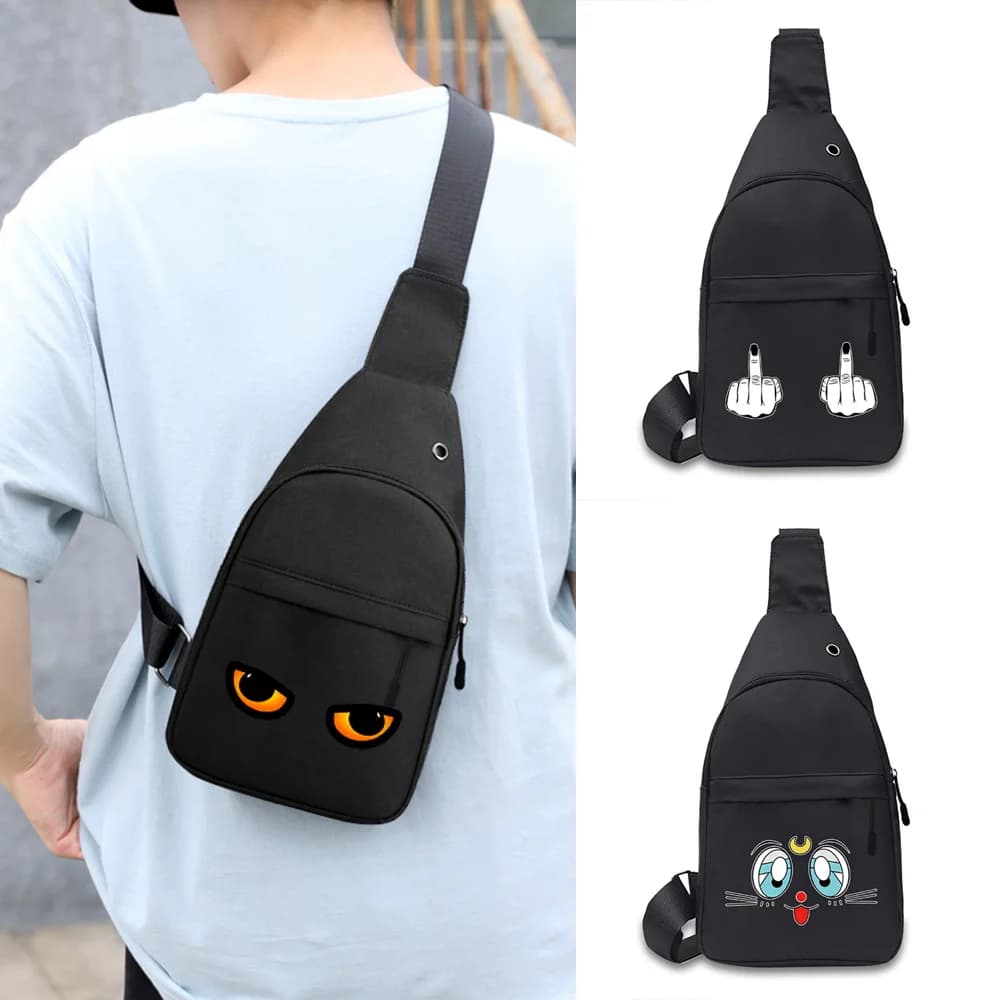 Men's Fashion Chest Bag Sports For Leisure Outdoor Wallet For Cell Phone Organizer Male Street Shoulder Crossbody Bags Canvas Waist Bag