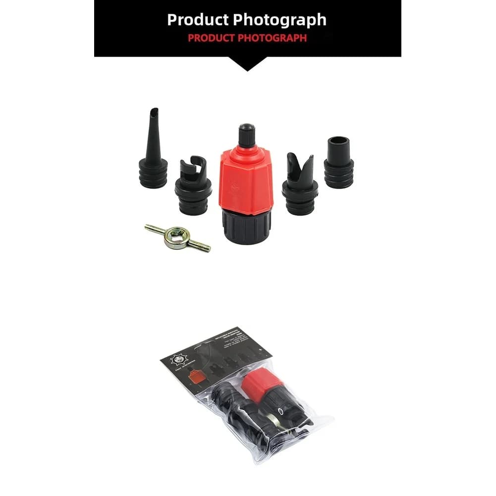 Air Pump Valve Adapter for Stand-up Paddleboards Inflatable For kayaks Inflatable Camping Tents Air Mattresses and Travel Gear