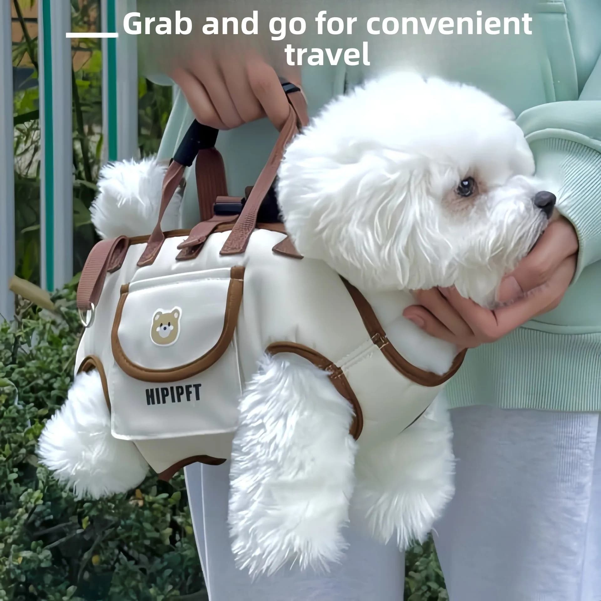 Zaino per Animali Domestici con Guinzaglio, Trasportino a Tracolla Antifuga per Gatti e Cani, Zaino Portatile da Viaggio per Esterni